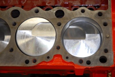 At this stage of the rebuild, the ­pistons, cam, crank and timing have all been installed and our short block is virtually complete.