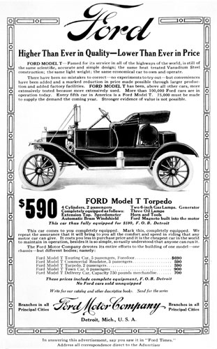 Henry Ford develops the Model T Ford honored by its own stamp The Tin Lizzie 